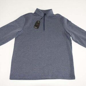 Greg Norman Men's 1/4 Zip Sweater Medium NWT Navy Blue Pullover Long Sleeves M